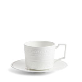 Wedgwood Taza Té Con Plato Intaglio Porcelana Fina 220 Ml (2 Unidades)
